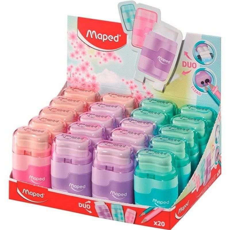 APONTADOR/BORRACHA MAPED CONNECT PASTEL